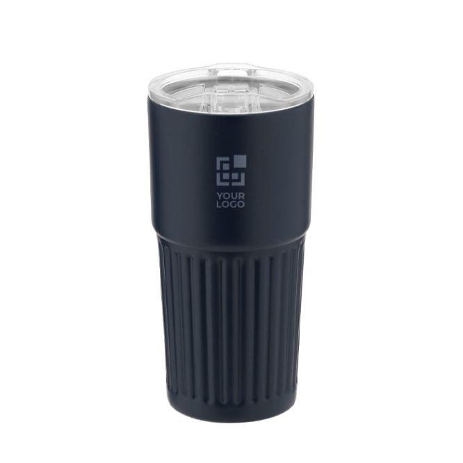 Vasos con logo de acero reciclado de diseño en relieve 500ml