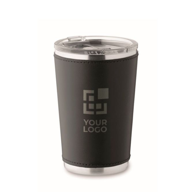 Vasos para llevar con funda extraíble de piel sintética 350ml