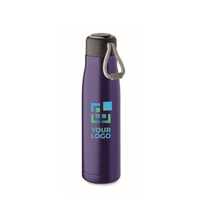 Botellas personalizadas antifugas con asa de cordón 500ml