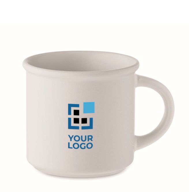 Taza monocromática en color mate con borde superior 300ml