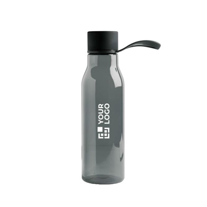 Botella de tritán con tapón de rosca de metal y asa de silicona 600ml