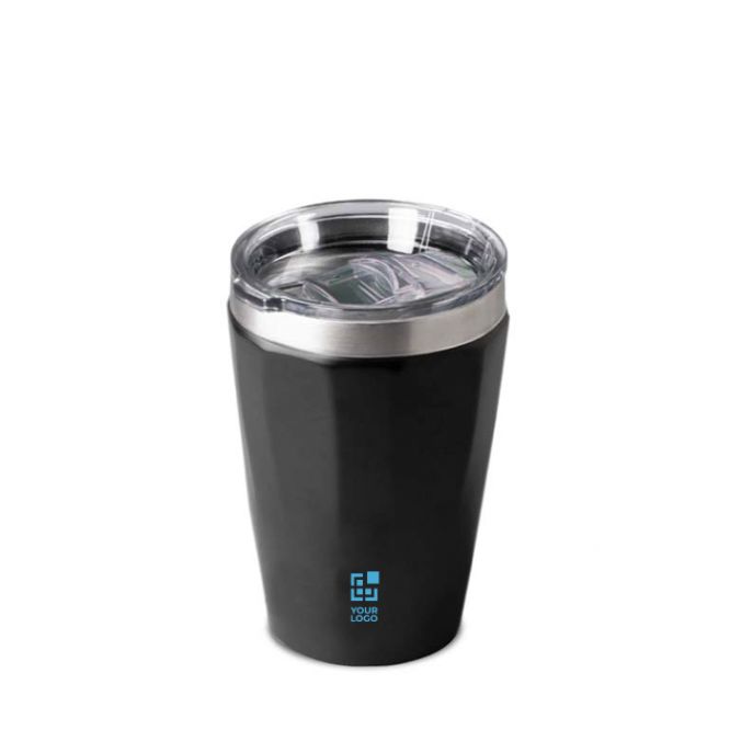 Vasos térmicos de acero reciclado con tapa plateada 330ml