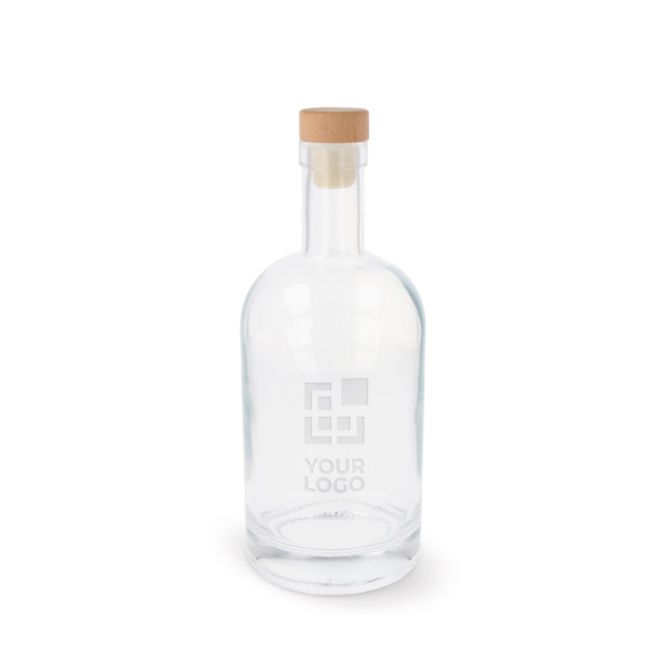 Botella de agua de gran capacidad de vidrio con tapa FSC 1L