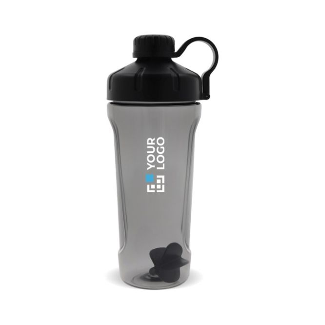 Shaker deportivo con resistente tapa negra de plástico 900ml