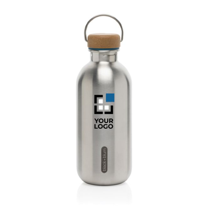 Botella de agua antigoteo de acero inoxidable Black+Blum 600ml