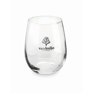 vaso de cristal con logotipo